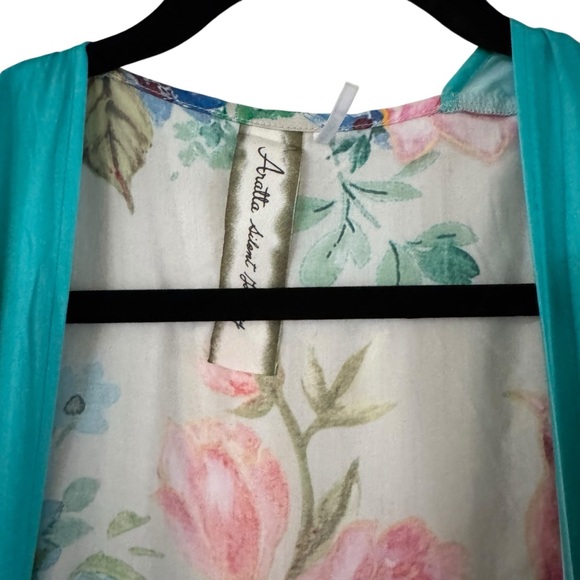 NWT Aratta EARTH ANGELS PEACOCK FLORAL PRINT MAXI KIMONO O/S - Picture 4 of 5